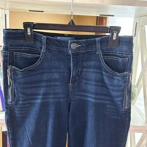 Democracy Ab Solutions Dark Cropped Zipper Detail Jeans sz 10